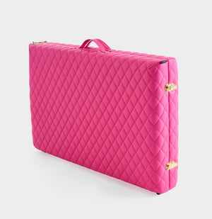 Pikowane łóżko kosmetyczne do stylizacji rzęs Space Gold - Różowe - Studio Bay